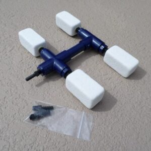 Plastic Air Manifold, 4 Valves, 19mm inlet 3/8" outlet